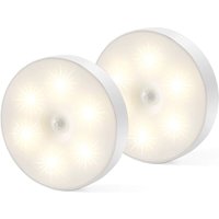 Rnemitery - LED-Nachtlicht, magnetische Innen-Bewegungsmelder-Lampe mit kostenlosen Klebepads, überall aufkleben, USB-wiederaufladbarer kabelloser von RNEMITERY