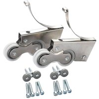 Rnemitery - Leise Riemenscheibe aus Edelstahl/Titanlegierung, zwei Rollen für Schiebetür im Kleiderschrank (2 Paar) von RNEMITERY