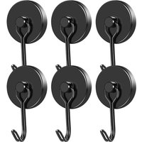 Rnemitery - Leistungsstarker Magnethaken, magnetischer Haken, Kühlschrank, schwarzer Neodym-Schwenkmagnet, magnetischer Haken, magnetische von RNEMITERY