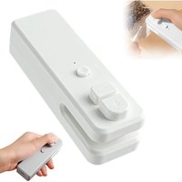 Rnemitery - Mini-Magnet-2-in-1-Vakuumiergerät, Heißsiegelgerät für Plastiktüten, USB-Aufladung, Weiß, 1 Packung von RNEMITERY