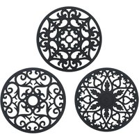 Rnemitery - Silikon-Untersetzer, 3 Stück, rutschfest, hitzebeständig bis 250 °c, multifunktionale Löffelablage, Küchenuntersetzer, Tischmatte für Rnemitery - Silikon-Untersetzer, 3 Stück, rutschfest, hitzebeständig bis 250 °c, multifunktionale Löffelablage, Küchenuntersetzer, Tischmatte für von RNEMITERY