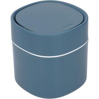 Rnemitery - Tisch-Mülleimer mit Deckel, Mini-Kunststoff-Mülleimer, kleiner Mülleimer für Schlafzimmer, Esszimmer, Badezimmer, Büro (blau) von RNEMITERY