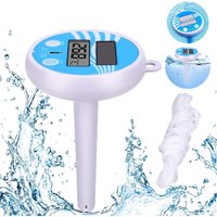 Schwimmendes Solar-Digital-Poolthermometer mit LCD-Display für Außen- und Innenpools und Spas von RNEMITERY
