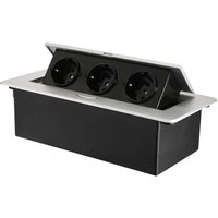 Versenkbare Einbausteckdose mit 3 Steckdosen für Arbeitsplatten, als Tischsteckdose oder Bodensteckdose für Küche, Büro, platzsparend Anordnung Versenkbare Einbausteckdose mit 3 Steckdosen für Arbeitsplatten, als Tischsteckdose oder Bodensteckdose für Küche, Büro, platzsparend Anordnung von RNEMITERY