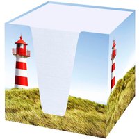 RNK-Verlag Zettelbox Leuchtturm weiß inkl. ca. 900 Notizzettel weiß von RNK-Verlag