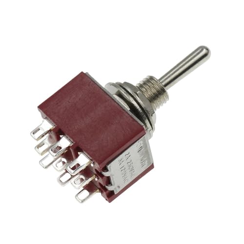 100PCS Toggle Switch Rocker Red MTS-302 5A 120V Self-Reset 2A 250 AC 9PIN ON-ON RNUMLIGH von RNUMLIGH