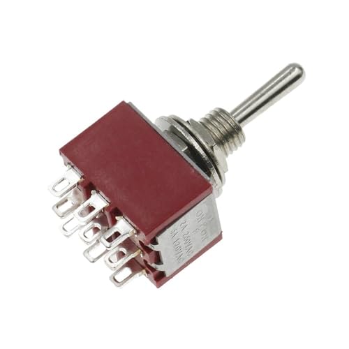 100PCS Toggle Switch Rocker Red MTS-303 5A 120V Self-Reset 2A 250 AC 9PIN ON-OFF-ON RNUMLIGH von RNUMLIGH