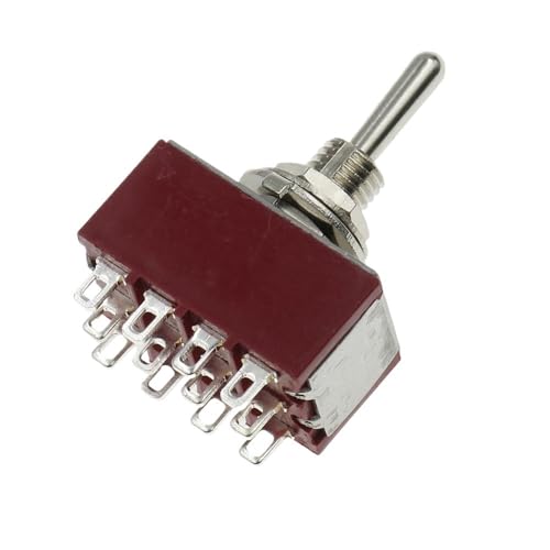 100PCS Toggle Switch Rocker Red MTS-403 5A 120V Self-Reset 2A 250 AC 12PIN ON-OFF-ON RNUMLIGH von RNUMLIGH