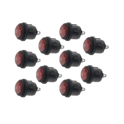 10Pcs 2D2P-RED NO LIGHT on/off SPST Round boat LED 20mm rocker switch no light 10A RNUMLIGH 10Pcs 2D2P-RED NO LIGHT on/off SPST Round boat LED 20mm rocker switch no light 10A RNUMLIGH von RNUMLIGH