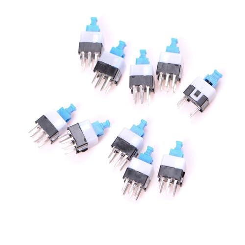 10pcs 6Pin Push Tactile Power Switch Self lock On/Off button Latching switch 7 * 7MM RNUMLIGH von RNUMLIGH