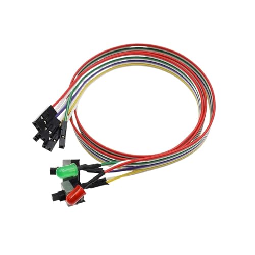 1PCS Dual Switch Computer Power line Main Engine Line length 50 cm With LDE lamp Reset RNUMLIGH von RNUMLIGH