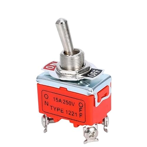 1pc 15A 250V SPST E-TEN1221 4PIN ON-OFF Toggle Switch Self-locking RNUMLIGH von RNUMLIGH
