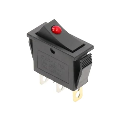 1pcs DOT-2D3P-RED-LED KCD3 220V ON/OFF SPST Rocker Switch Single Pole Throw 20A 125VAC RNUMLIGH von RNUMLIGH