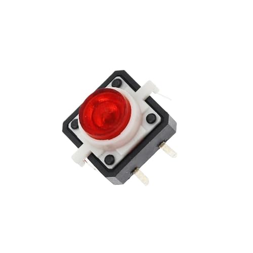 5PCS Reset Button Momentary Switch With Light 12x12x7.3 mm Red LED Illuminated Tact 12 * 12 * 7. MM RNUMLIGH 5PCS Reset Button Momentary Switch With Light 12x12x7.3 mm Red LED Illuminated Tact 12 * 12 * 7. MM RNUMLIGH von RNUMLIGH