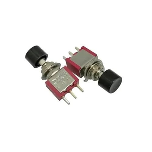 5Pcs DS-612 3Pin C-NO-NC 6mm Momentary Self-reset black Push Button Switch ON-(ON) 5A/120V Toggle Switches RNUMLIGH von RNUMLIGH
