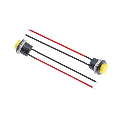 6PC Momentary Push Button Switch With Cable 16mm 6A/125VAC 3A/250VAC Round Switches R13-507 Yellow RNUMLIGH 6PC Momentary Push Button Switch With Cable 16mm 6A/125VAC 3A/250VAC Round Switches R13-507 Yellow RNUMLIGH von RNUMLIGH