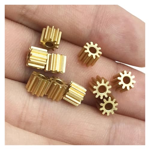 RNUMLIGH 1PCS 0.4M Metal Pinion Gear Brass for 1mm 1.5mm 2mm Shaft Size Motors 7T .98MM Hole von RNUMLIGH