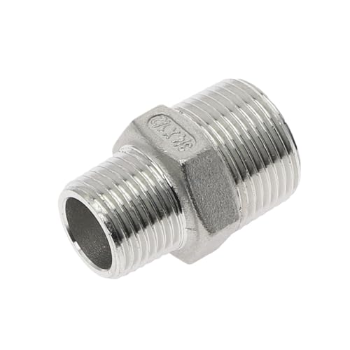 RNUMLIGHT DN50 bis DN32 SS304 Sechskant-Kupplung für Öl- und Wasserrohr, männlich auf männlich von RNUMLIGH