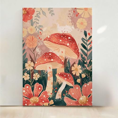 Anlage Diamond Painting, 5D Pilz Diamond Painting Erwachsene Diamant Malerei DIY Steine Kristall Kunst Bastelnset Erwachsene Anfänger Set, zur Zimmer Wanddeko, Geschenke für Frauen 60x80CM PjY8563 3-R von RNXAOPEN