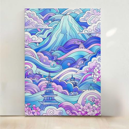 Berg Diamond Painting, 5D Landschaft Diamond Painting Erwachsene Diamant Malerei DIY Steine Kristall Kunst Bastelnset Erwachsene Anfänger Set, zur Zimmer Wanddeko, Geschenke 30x40cm PjY8603 O-Z von RNXAOPEN