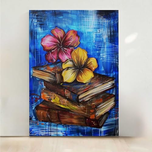 Blume Diamond Painting, 5D Buch Diamond Painting Erwachsene Diamant Malerei DIY Steine Kristall Kunst Bastelnset Erwachsene Anfänger Set, zur Zimmer Wanddeko, Geschenke für Frauen 30x40cm PjY3271 D-D von RNXAOPEN