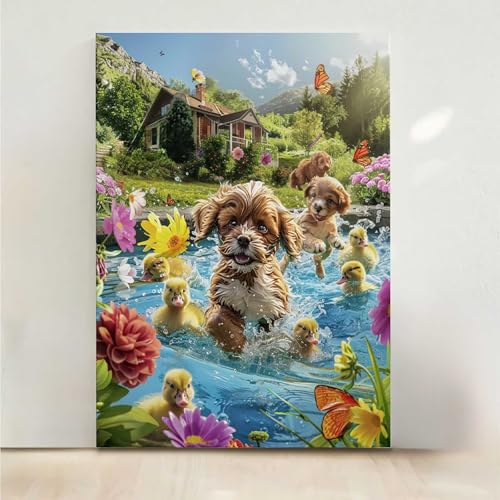 Blume Diamond Painting, 5D Hund Diamond Painting Erwachsene Diamant Malerei DIY Steine Kristall Kunst Bastelnset Erwachsene Anfänger Set, zur Zimmer Wanddeko, Geschenke für Frauen 70x95CM PjY7771 K-C Blume Diamond Painting, 5D Hund Diamond Painting Erwachsene Diamant Malerei DIY Steine Kristall Kunst Bastelnset Erwachsene Anfänger Set, zur Zimmer Wanddeko, Geschenke für Frauen 70x95CM PjY7771 K-C von RNXAOPEN