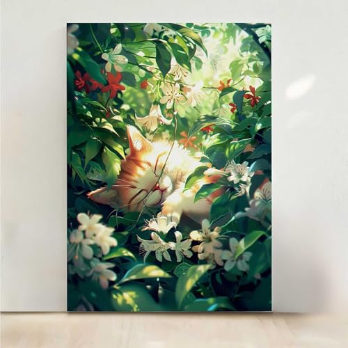 Blume Diamond Painting, 5D Katze Diamond Painting Erwachsene Diamant Malerei DIY Steine Kristall Kunst Bastelnset Erwachsene Anfänger Set, zur Zimmer Wanddeko, Geschenke für Frauen 70x95CM PjY1903 B-4 Blume Diamond Painting, 5D Katze Diamond Painting Erwachsene Diamant Malerei DIY Steine Kristall Kunst Bastelnset Erwachsene Anfänger Set, zur Zimmer Wanddeko, Geschenke für Frauen 70x95CM PjY1903 B-4 von RNXAOPEN