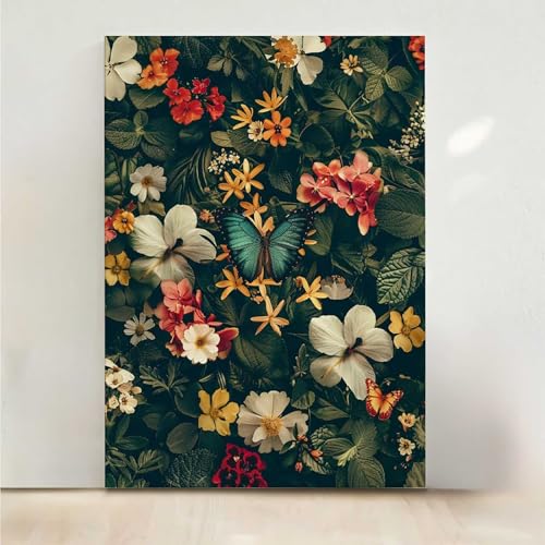 Blume Diamond Painting, 5D Schmetterling Diamond Painting Erwachsene Diamant Malerei DIY Steine Kristall Kunst Bastelnset Erwachsene Anfänger Set, zur Zimmer Wanddeko, Geschenke 40x50cm PjY8677 Y-Q Blume Diamond Painting, 5D Schmetterling Diamond Painting Erwachsene Diamant Malerei DIY Steine Kristall Kunst Bastelnset Erwachsene Anfänger Set, zur Zimmer Wanddeko, Geschenke 40x50cm PjY8677 Y-Q von RNXAOPEN