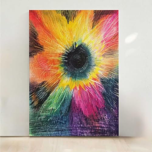 Diamond Painting Erwachsene Abstrakt Diamant Painting Bilder Blume 5D DIY Mosaikherstellung Basteln Erwachsene Anfänger Set für Heim Schlafzimmer Deko Wohnzimmer, Geschenke 30x40CM PjY7974 Y-R von RNXAOPEN