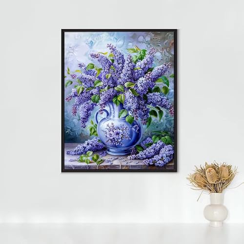 Diamond Painting Erwachsene Anlage Diamond Painting Tulpe DIY Vollbohrer Diamant Malerei Set Anfänger, Diamant Kunst Malerei Stickerei Set, Wanddeko und Zimmer Deko, Geschenke 40x50cm PJY3 8-K von RNXAOPEN