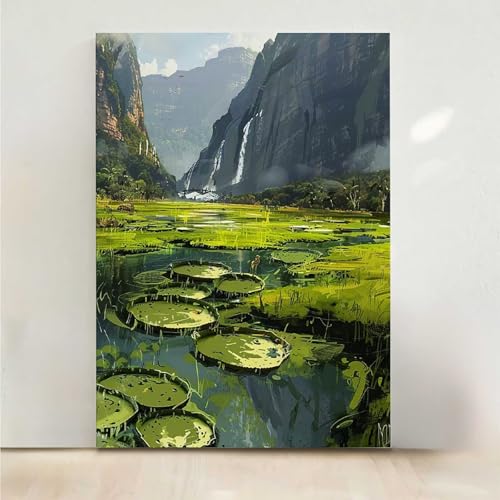 Diamond Painting Erwachsene Berg Diamant Painting Bilder Landschaft 5D DIY Mosaikherstellung Basteln Erwachsene Anfänger Set für Heim Schlafzimmer Deko Wohnzimmer, Geschenke 60x80cm PjY7422 C-9 von RNXAOPEN
