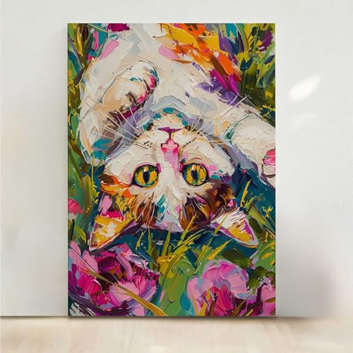 Diamond Painting Erwachsene Blume Diamant Painting Bilder Katze 5D DIY Mosaikherstellung Basteln Erwachsene Anfänger Set für Heim Schlafzimmer Deko Wohnzimmer, Geschenke für Frauen 40x50CM PjY3046 D-2 Diamond Painting Erwachsene Blume Diamant Painting Bilder Katze 5D DIY Mosaikherstellung Basteln Erwachsene Anfänger Set für Heim Schlafzimmer Deko Wohnzimmer, Geschenke für Frauen 40x50CM PjY3046 D-2 von RNXAOPEN