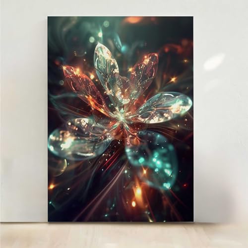 Diamond Painting Erwachsene Blume Diamant Painting Bilder Kristall 5D DIY Mosaikherstellung Basteln Erwachsene Anfänger Set für Heim Schlafzimmer Deko Wohnzimmer, Geschenke 70x95CM PjY4184 5-V von RNXAOPEN