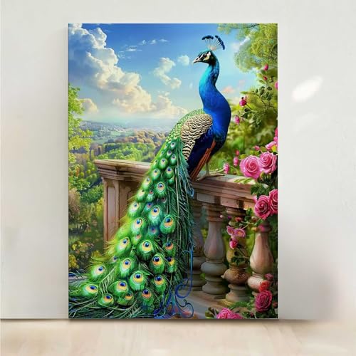 Diamond Painting Erwachsene Blume Diamant Painting Bilder Pfau 5D DIY Mosaikherstellung Basteln Erwachsene Anfänger Set für Heim Schlafzimmer Deko Wohnzimmer, Geschenke für Frauen 70x95cm PjY176 K-5 Diamond Painting Erwachsene Blume Diamant Painting Bilder Pfau 5D DIY Mosaikherstellung Basteln Erwachsene Anfänger Set für Heim Schlafzimmer Deko Wohnzimmer, Geschenke für Frauen 70x95cm PjY176 K-5 von RNXAOPEN