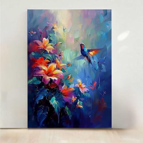 Diamond Painting Erwachsene Blume Diamant Painting Bilder Vogel 5D DIY Mosaikherstellung Basteln Erwachsene Anfänger Set für Heim Schlafzimmer Deko Wohnzimmer, Geschenke für Frauen 30x40cm PjY3430 F-Y von RNXAOPEN