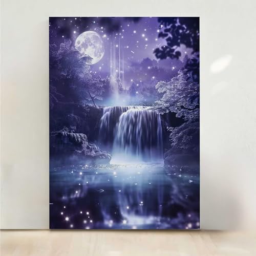 Diamond Painting Erwachsene Fallen Diamant Painting Bilder Landschaft 5D DIY Mosaikherstellung Basteln Erwachsene Anfänger Set für Heim Schlafzimmer Deko Wohnzimmer, Geschenke 50x65cm PjY3542 2-4 von RNXAOPEN