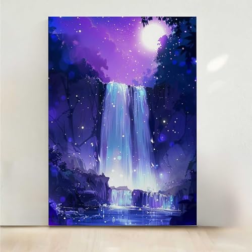 Diamond Painting Erwachsene Fallen Diamant Painting Bilder Landschaft 5D DIY Mosaikherstellung Basteln Erwachsene Anfänger Set für Heim Schlafzimmer Deko Wohnzimmer, Geschenke 60x80CM PjY3366 B-E von RNXAOPEN