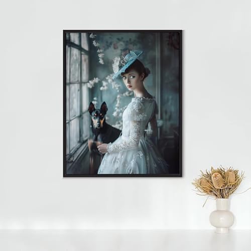 Diamond Painting Erwachsene Figurenkunst Diamond Painting Frau DIY Vollbohrer Diamant Malerei Set, Diamant Kunst Malerei Stickerei Set, Wanddeko und Zimmer Deko, Geschenke 80 x 110 cm PJY8 0-C von RNXAOPEN