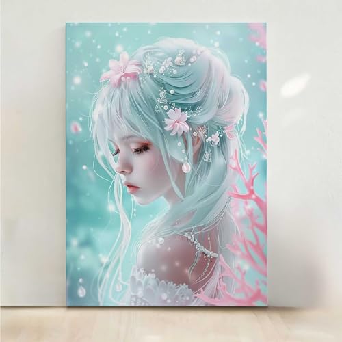 Diamond Painting Erwachsene Frau Diamant Painting Bilder Blume 5D DIY Mosaikherstellung Basteln Erwachsene Anfänger Set für Heim Schlafzimmer Deko Wohnzimmer, Geschenke für Frauen 50x65CM PjY3572 4-0 von RNXAOPEN