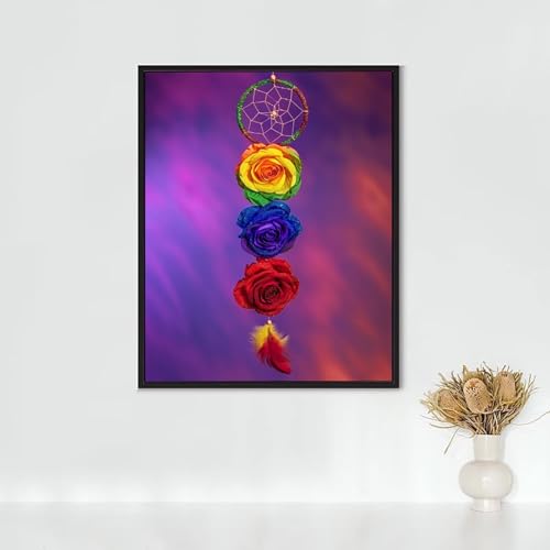 Diamond Painting Erwachsene Geschenk Diamond Painting Blume DIY Vollbohrer Diamant Malerei Set Anfänger, Diamant Kunst Malerei Stickerei Set, Wanddeko und Zimmer Deko, Geschenke 80 x 110 cm PJY8 2-1 von RNXAOPEN