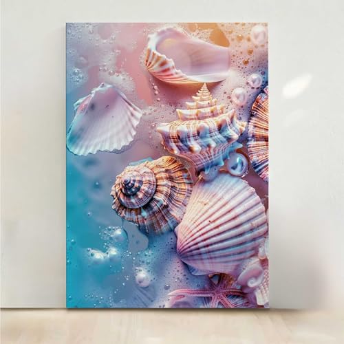 Diamond Painting Erwachsene HüLse Diamant Painting Bilder Muschel 5D DIY Mosaikherstellung Basteln Erwachsene Anfänger Set für Heim Schlafzimmer Deko Wohnzimmer, Geschenke 30x40cm PjY5504 5-Z von RNXAOPEN