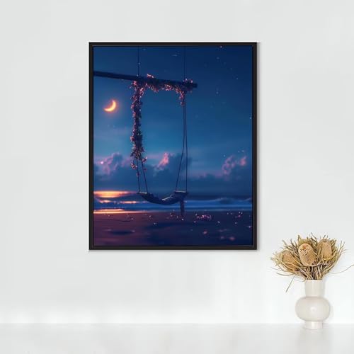 Diamond Painting Erwachsene Katze Diamond Painting Swing DIY Vollbohrer Diamant Malerei Set Anfänger, Diamant Kunst Malerei Stickerei Set, Wanddeko und Zimmer Deko, Geschenke 70 x 95 cm PJY6 F-3 von RNXAOPEN