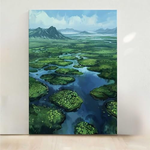 Diamond Painting Erwachsene Landschaft Diamant Painting Bilder Berg 5D DIY Mosaikherstellung Basteln Erwachsene Anfänger Set für Heim Schlafzimmer Deko Wohnzimmer, Geschenke 70x95cm PjY7484 1-8 von RNXAOPEN