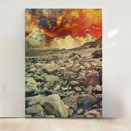 Diamond Painting Erwachsene Landschaft Diamant Painting Bilder Sea 5D DIY Mosaikherstellung Basteln Erwachsene Anfänger Set für Heim Schlafzimmer Deko Wohnzimmer, Geschenke 30x40CM PjY5254 A-6 von RNXAOPEN