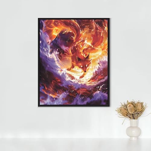 Diamond Painting Erwachsene Meereslebewesen Diamond Painting Feuer DIY Vollbohrer Diamant Malerei Set, Diamant Kunst Malerei Stickerei Set, Wanddeko und Zimmer Deko, Geschenke 80x100CM PJY7 C-4 von RNXAOPEN