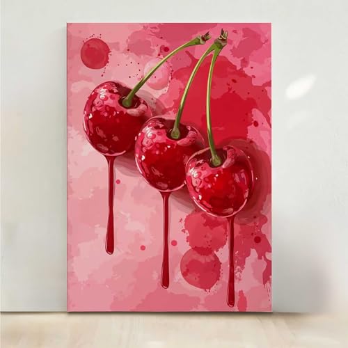 Diamond Painting Erwachsene Obst Diamant Painting Bilder Kirsche 5D DIY Mosaikherstellung Basteln Erwachsene Anfänger Set für Heim Schlafzimmer Deko Wohnzimmer, Geschenke 80x100CM PjY3502 1-A von RNXAOPEN