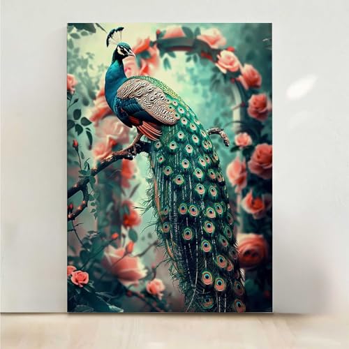 Diamond Painting Erwachsene Pfau Diamant Painting Bilder Blume 5D DIY Mosaikherstellung Basteln Erwachsene Anfänger Set für Heim Schlafzimmer Deko Wohnzimmer, Geschenke für Frauen 40x50CM PjY472 M-C Diamond Painting Erwachsene Pfau Diamant Painting Bilder Blume 5D DIY Mosaikherstellung Basteln Erwachsene Anfänger Set für Heim Schlafzimmer Deko Wohnzimmer, Geschenke für Frauen 40x50CM PjY472 M-C von RNXAOPEN