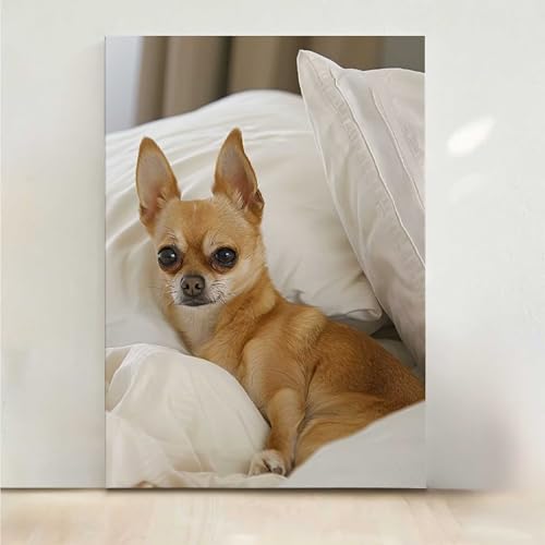 Diamond Painting Erwachsene Tier Diamant Painting Bilder Hund 5D DIY Mosaikherstellung Basteln Erwachsene Anfänger Set für Heim Schlafzimmer Deko Wohnzimmer, Geschenke für Frauen 70x95cm PjY8448 6-6 von RNXAOPEN