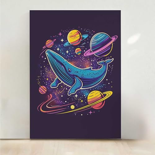 Diamond Painting Erwachsene Tier Diamant Painting Bilder Wal 5D DIY Mosaikherstellung Basteln Erwachsene Anfänger Set für Heim Schlafzimmer Deko Wohnzimmer, Geschenke für Frauen 50x65CM PjY3584 H-9 von RNXAOPEN