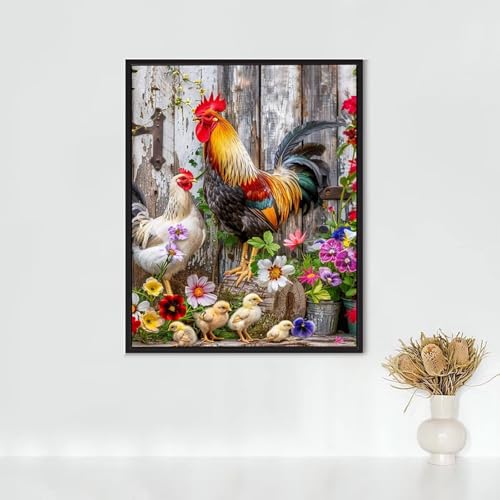 Diamond Painting Erwachsene Tier Diamond Painting Hahn DIY Vollbohrer Diamant Malerei Set Anfänger, Diamant Kunst Malerei Stickerei Set, Wanddeko und Zimmer Deko, Geschenke 30 x 40 cm PJY2 V-2 Diamond Painting Erwachsene Tier Diamond Painting Hahn DIY Vollbohrer Diamant Malerei Set Anfänger, Diamant Kunst Malerei Stickerei Set, Wanddeko und Zimmer Deko, Geschenke 30 x 40 cm PJY2 V-2 von RNXAOPEN